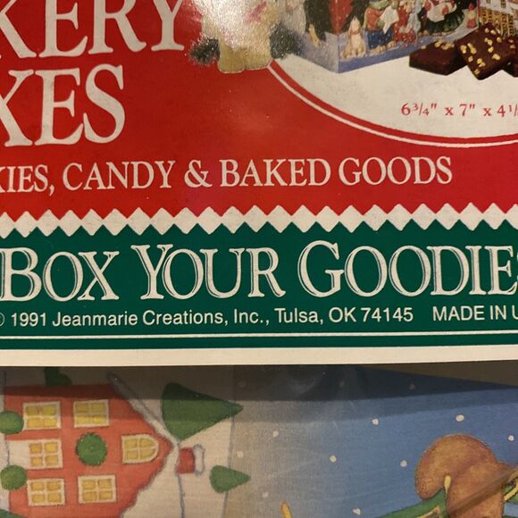 Christmas Holiday Themed Bear Bakery Boxes Sealed 2-Pack VTG 1991 Cookie Baking - Picture 4 of 7